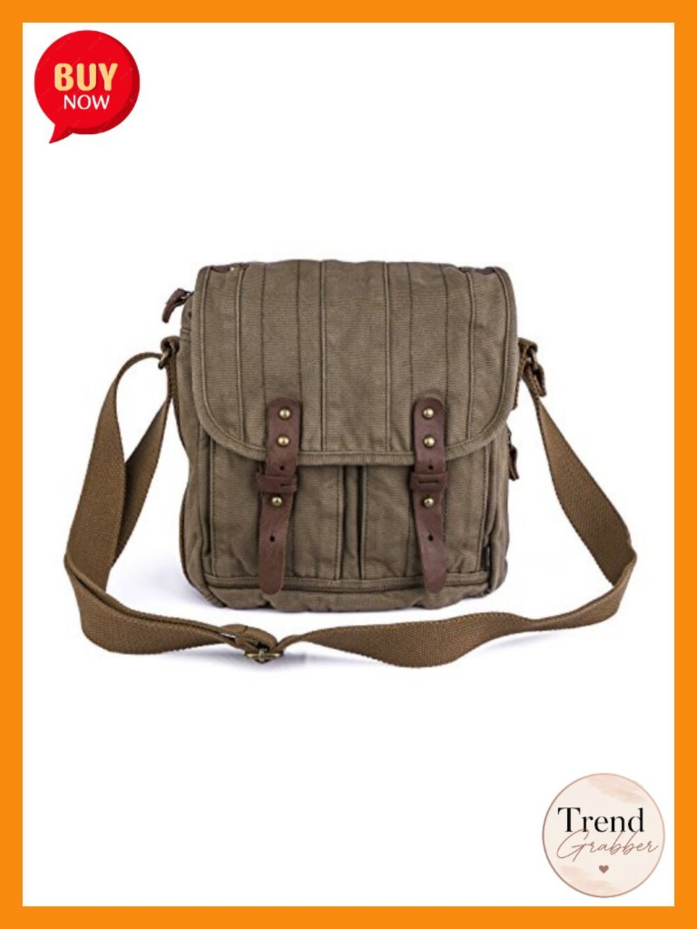 Vintage Canvas Messenger Bag Crossbody Field Satchel Adjustable Strap
